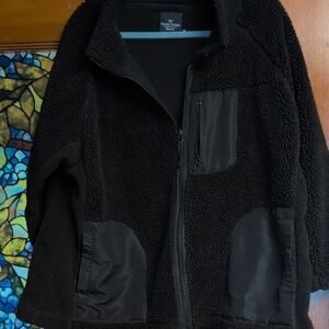 Faded Glory Black Fleece Outerwear